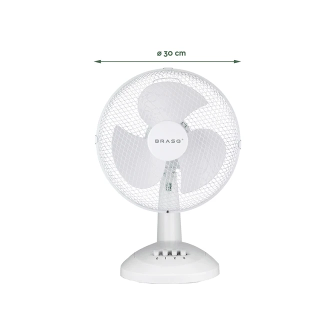 Tafelventilator BRASQ F400 Ø 30cm wit