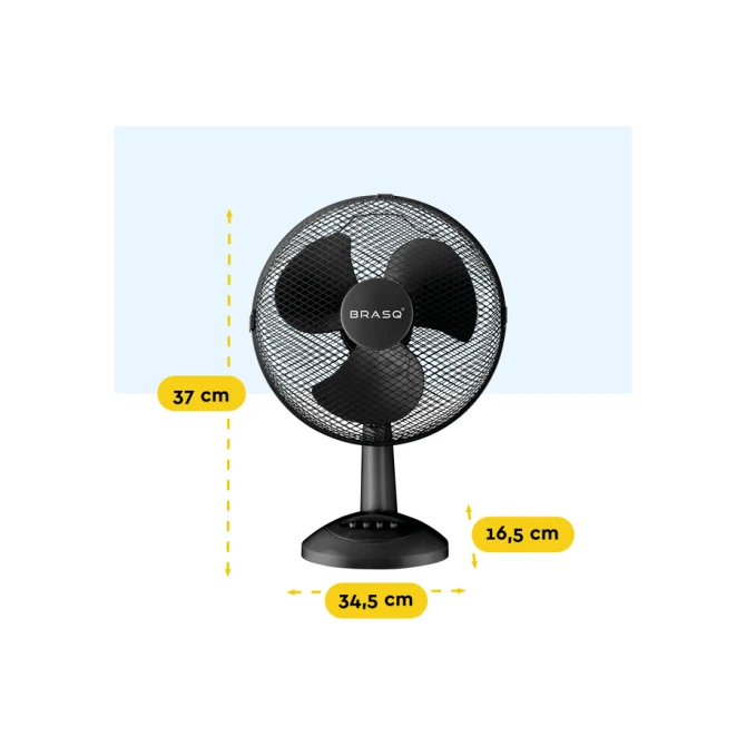 Tafelventilator BRASQ F400 Ø 30cm zwart