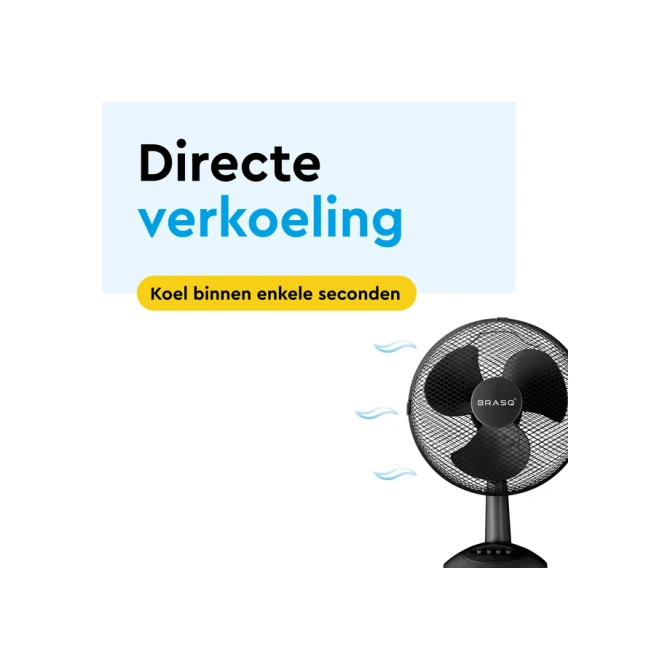 Tafelventilator BRASQ F400 Ø 30cm zwart