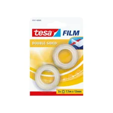 Tape tesafilm® dubbelzijdig 7.5mx12mm transparant 2 rollen