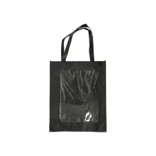 Tas Creativ Company 42x34x12cm met plastic voorkant zwart