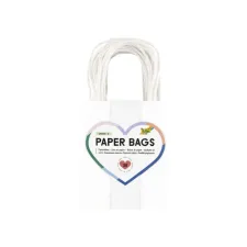 Tas met handvat Folia kraftpapier 110gr 12x15x5.5cm 20 stuks wit