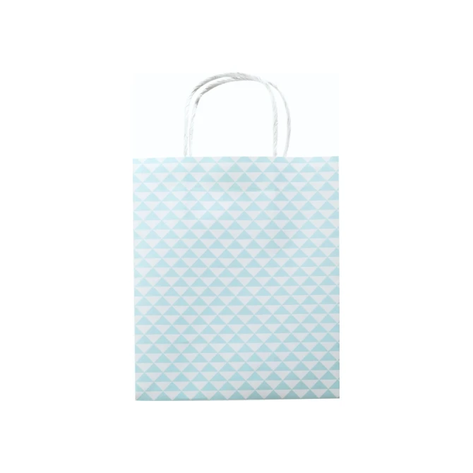 Tas met handvat Folia kraftpapier 115gr 18x21x8cm wit set à 3 dessins
