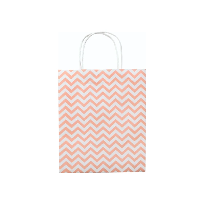 Tas met handvat Folia kraftpapier 115gr 18x21x8cm wit set à 3 dessins