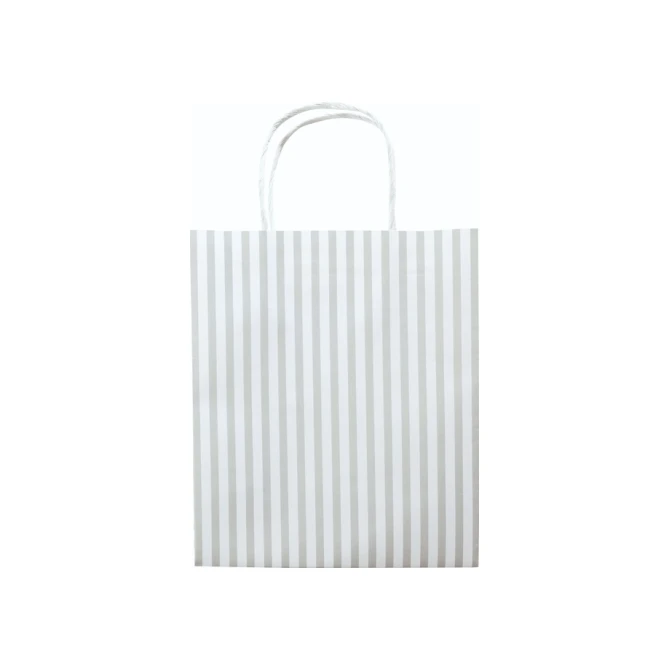 Tas met handvat Folia kraftpapier 115gr 18x21x8cm wit set à 3 dessins