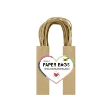 Tas met handvat Folia kraftpapier 125gr 12x15x5.5cm 20 stuks naturel