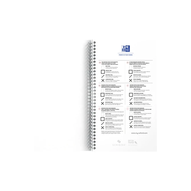 Task Manager Oxford 141x246 mm 115vel aqua