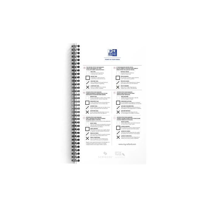 Task Manager Oxford 141x246 mm 115vel blauw