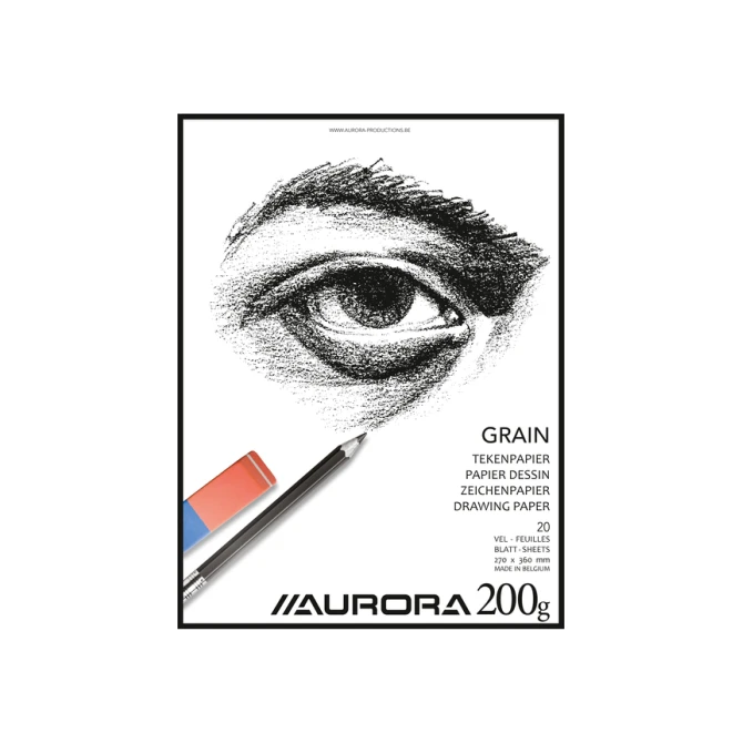 Tekenblok Aurora 27x36cm 20 vel 200 gram Grain papier