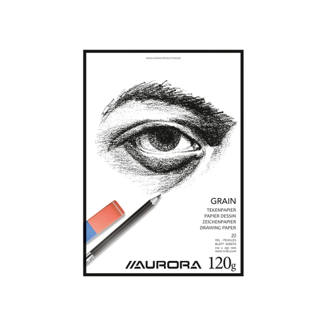 Tekenblok Aurora A4 20 vel 120 gram Grain papier