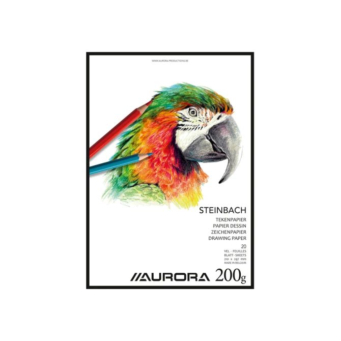Tekenblok Aurora A4 20 vel 200 gram Steinbach papier