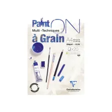 Tekenblok Clairefontaine Paint On A4 gekorreld 20 vel 250gr