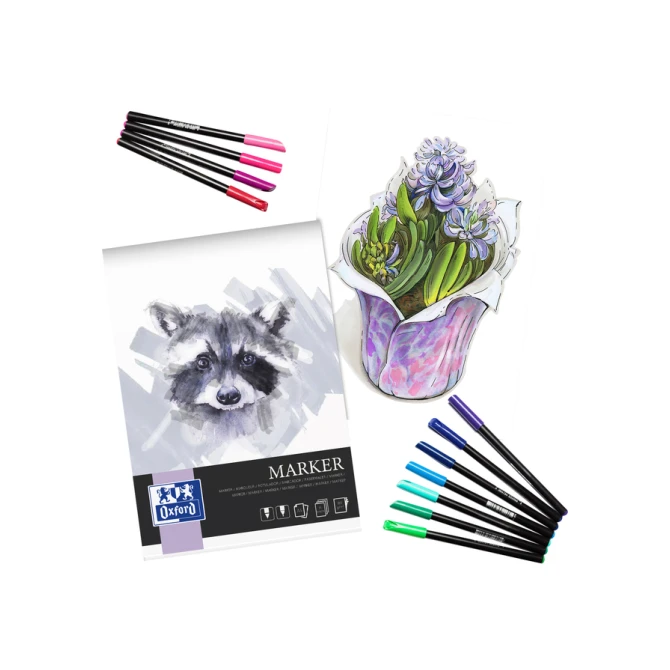 Tekenblok Oxford Marker A4 15 vel 180 gram