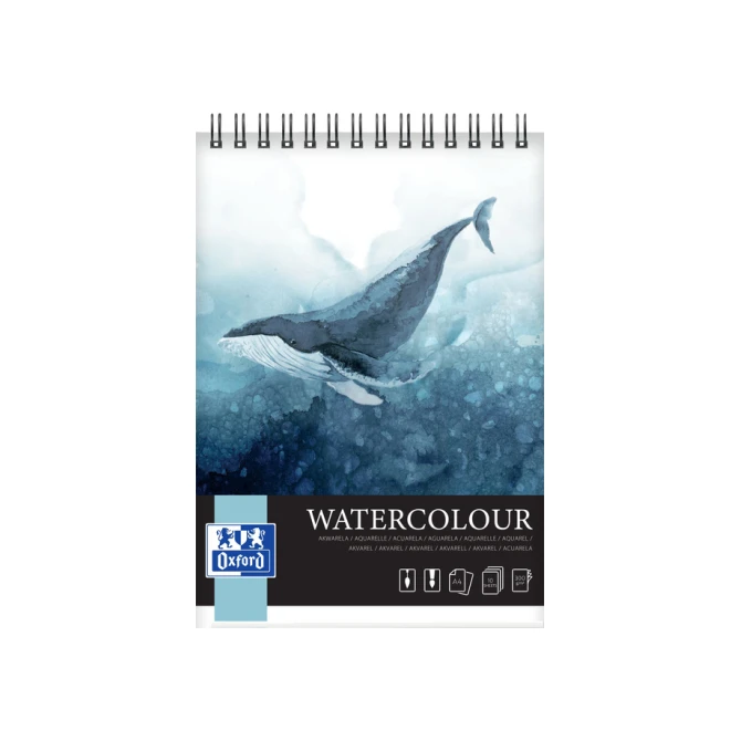 Tekenblok Oxford Watercolour A4 10 vel 300 gram spiraal