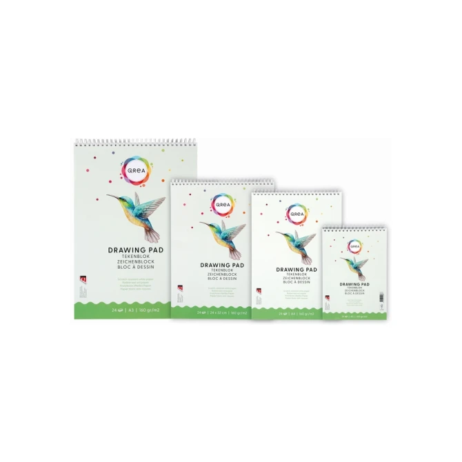 Tekenblok Qrea A3 160gr spiraal