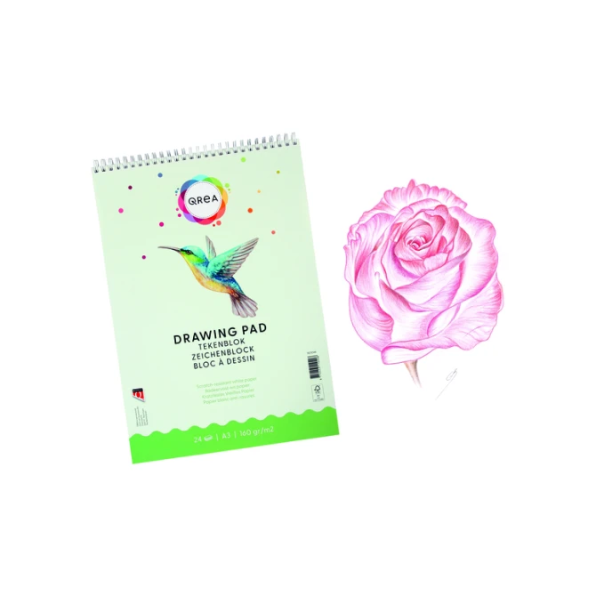 Tekenblok Qrea A3 160gr spiraal