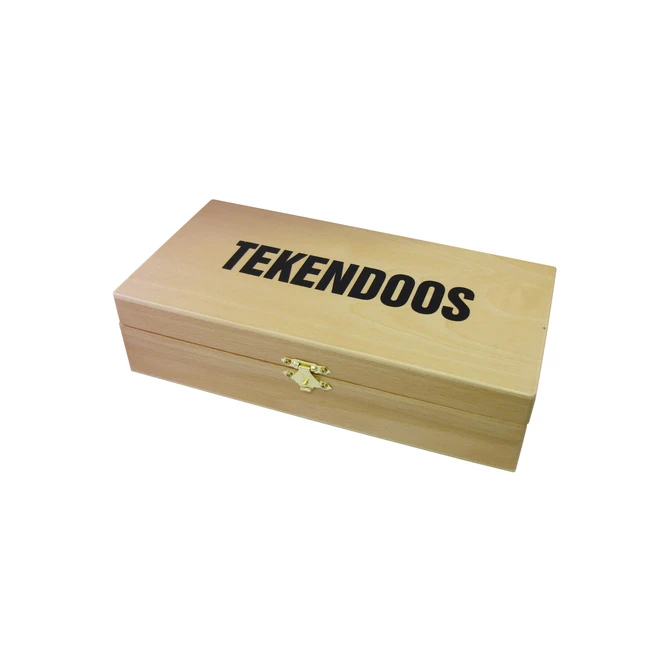 Tekendoos 25x12.5x6.5cm 3 vakken beukenhout