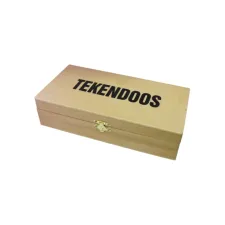 Tekendoos 27x15x8cm 3 vakken beukenhout