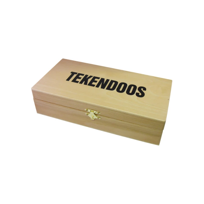 Tekendoos 27x15x8cm 3 vakken beukenhout
