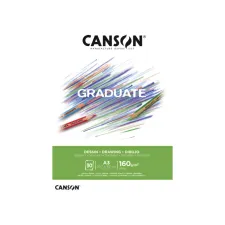 Tekenpapier Canson Graduate Drawing 30vel 160gr A3 helderwit