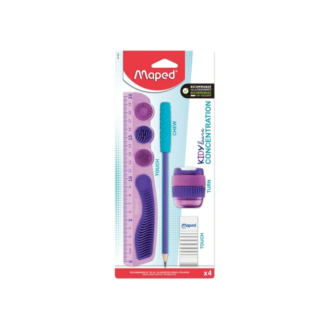 Tekenset Maped Kidy Learn Concentration set à 5 delen paars
