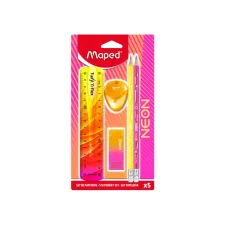Tekenset Maped Neon set à 5 delen assorti
