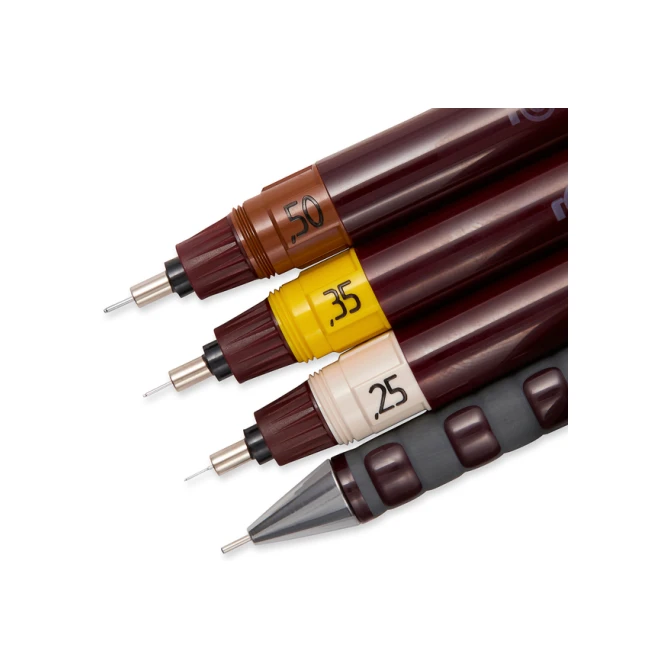 Tekenset rOtring Isograph college 0.25mm, 0.35mm en 0.5mm 34 stuks