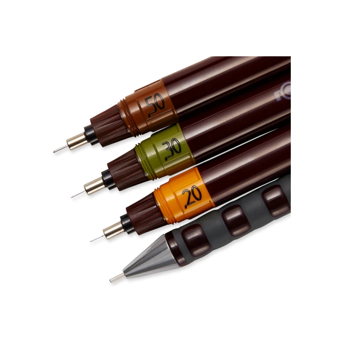 Tekenset rOtring Isograph college 0.2mm, 0.3mm en 0.5mm set à 3 stuks