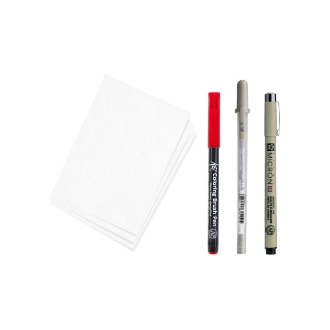 Tekenset Sakura Creative Kit Samurai 6 stuks