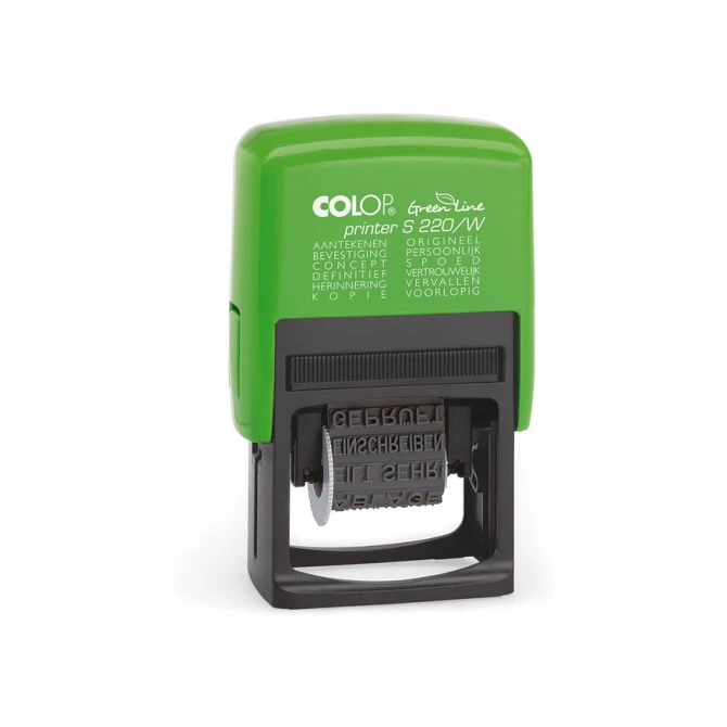 Tekststempel Colop Printer S 220/W Green Line 12 teksten
