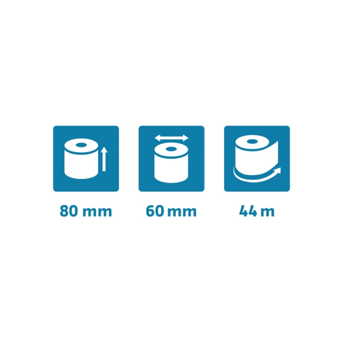 Telrol Exacompta 80mmx44m kern Ø12mm SafeContact thermisch