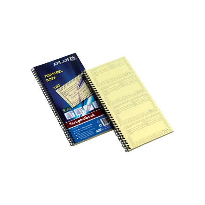 Terugbelboek Djois Atlanta recycled papier 74x128mm 400 notities 100vel