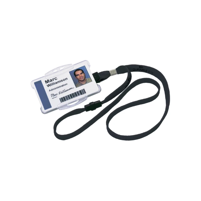 Textielkoord Durable 8119 met klem zwart