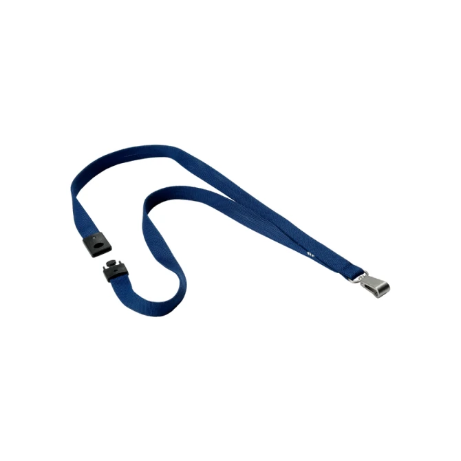 Textielkoord Durable 8127 met karabijnhaak nachtblauw 10 stuks