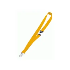 Textielkoord Durable 8137 met karabijnhaak geel