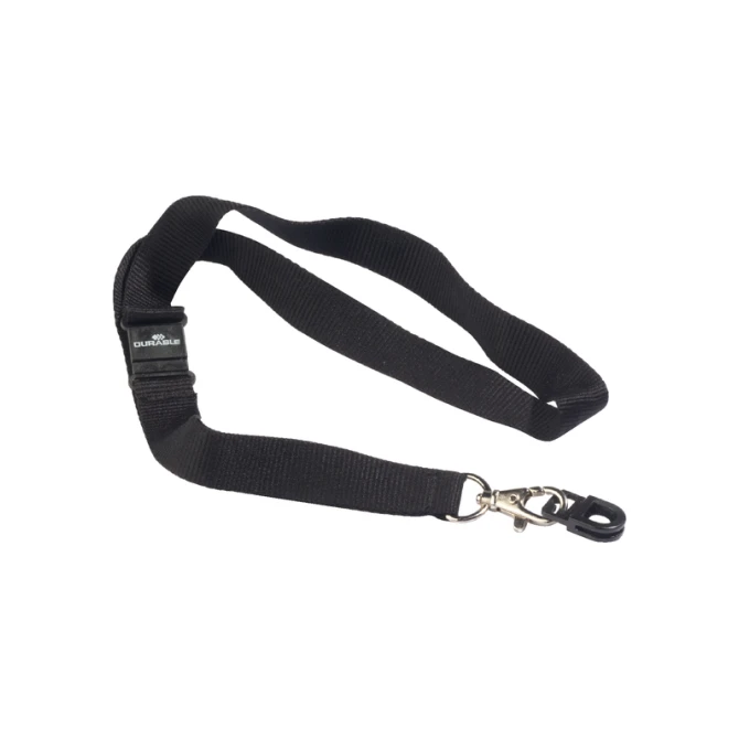 Textielkoord Durable 8187 met card fix zwart