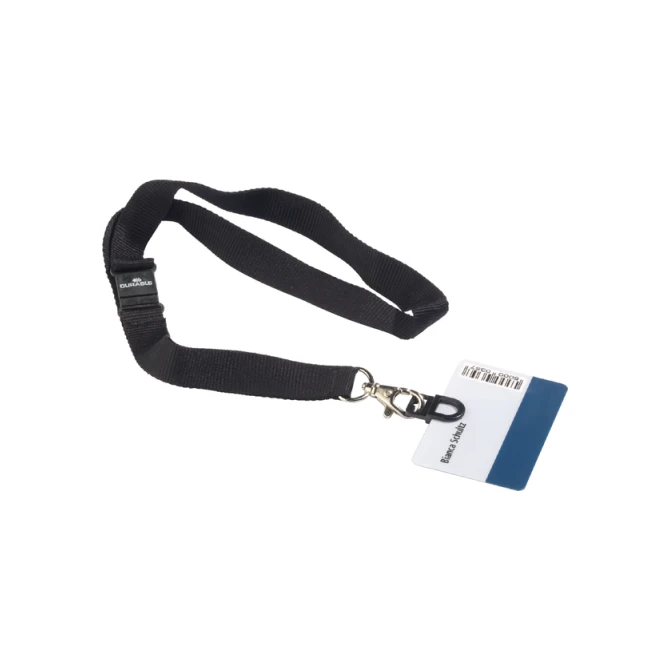 Textielkoord Durable 8187 met card fix zwart