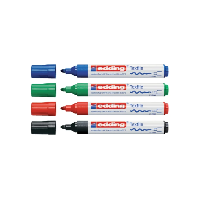 Textielmarker edding 4500 rond 2-3mm zwart