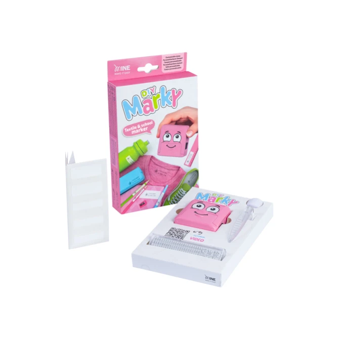 Textielstempel Colop Marky personaliseerbaar roze