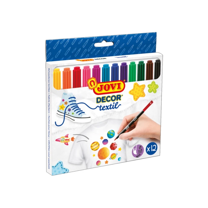 Textielstift Jovi assorti set à 12 stuks