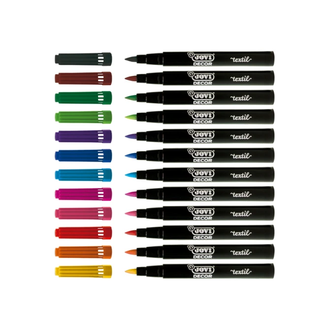 Textielstift Jovi assorti set à 12 stuks