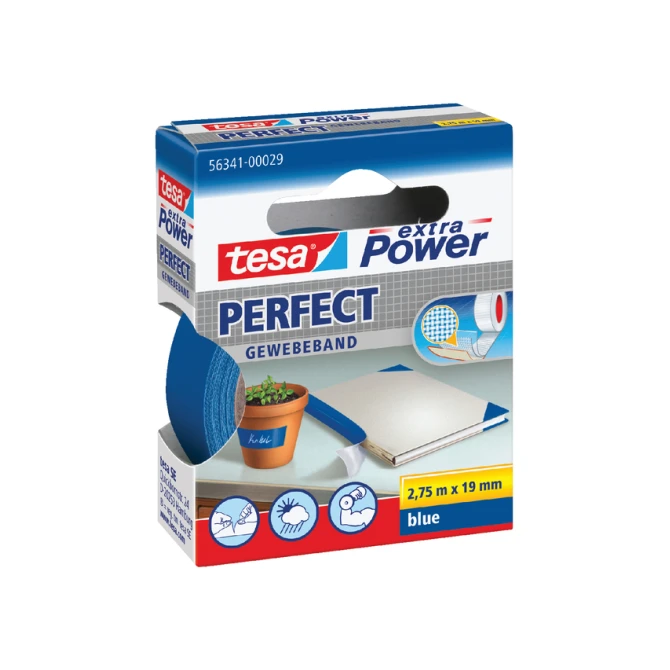 Textieltape tesa® extra Power Perfect 2.75mx19mm blauw