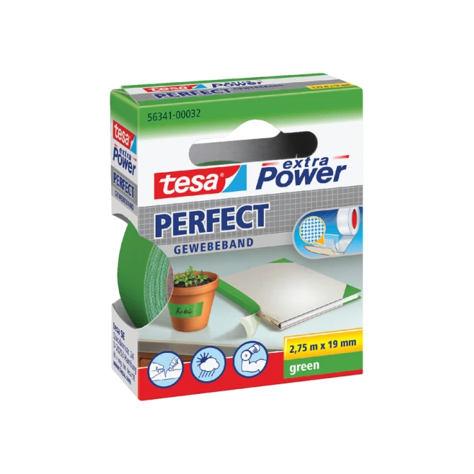 Textieltape tesa® extra Power Perfect 2.75mx19mm groen