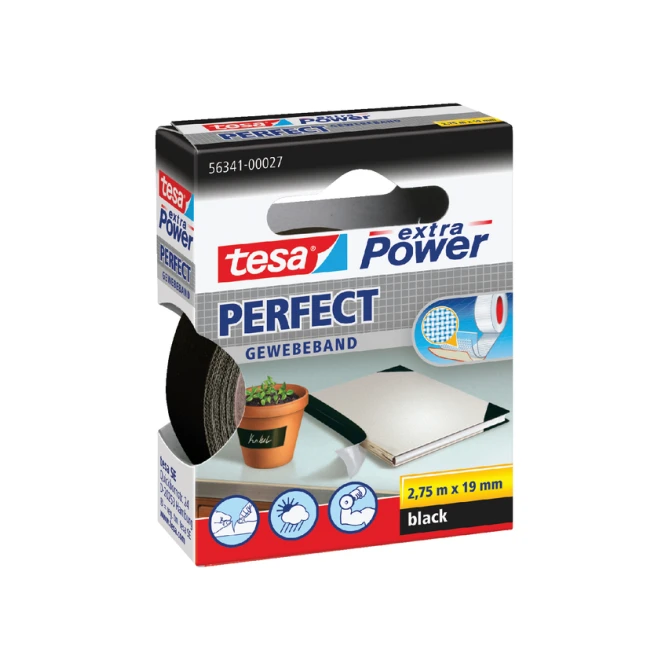 Textieltape tesa® extra Power Perfect 2.75mx19mm zwart
