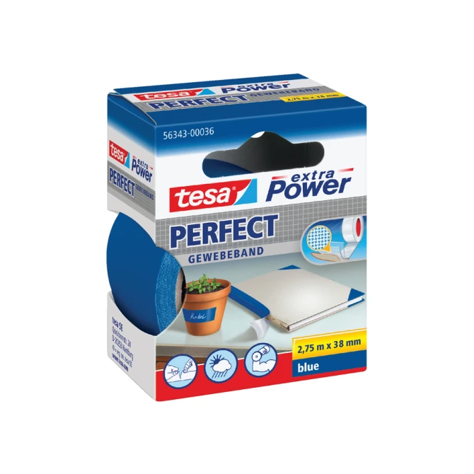 Textieltape tesa® extra Power Perfect 2.75mx38mm blauw