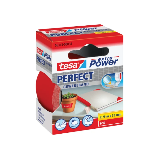 Textieltape tesa® extra Power Perfect 2.75mx38mm rood