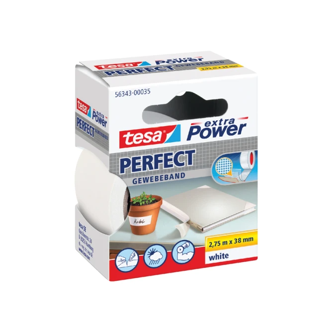 Textieltape tesa® extra Power Perfect 2.75mx38mm wit