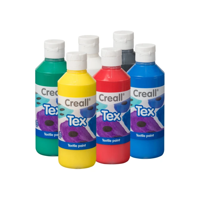 Textielverf Creall Tex 6 stuks 6 kleuren à 250ml