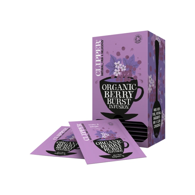 Thee Clipper infusion berry burst bio 25 zakjes