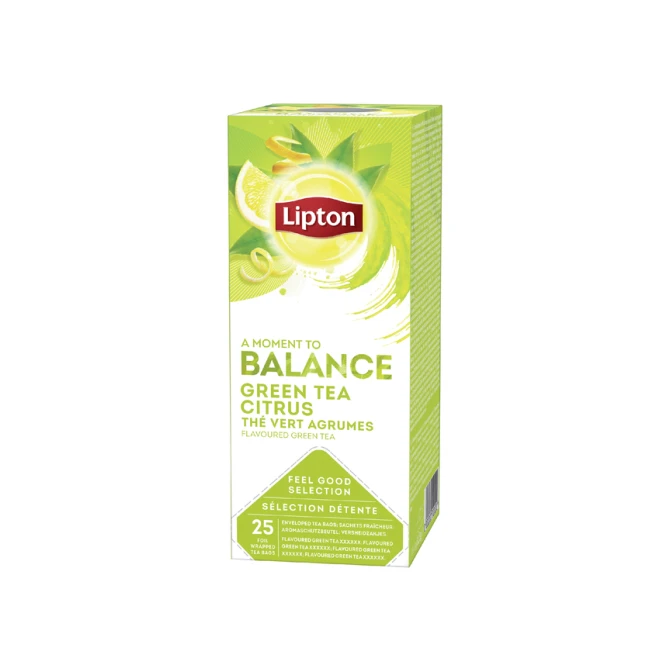 Thee Lipton Balance green tea citrus 25x1.5gr